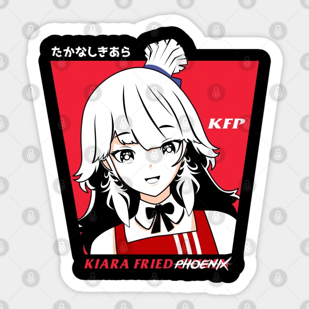 Hololive English Takanashi Kiara - Kiara Fried Phoenix Sticker by Waifuku Merch